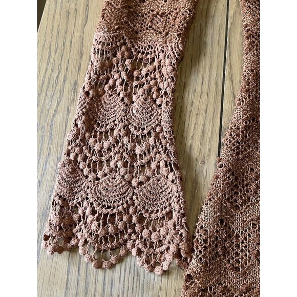 A'REVE ANTHROPOLOGIE Size Medium Crochet Lace Dress Bohemian Boho Designer Hippi - Picture 7 of 13